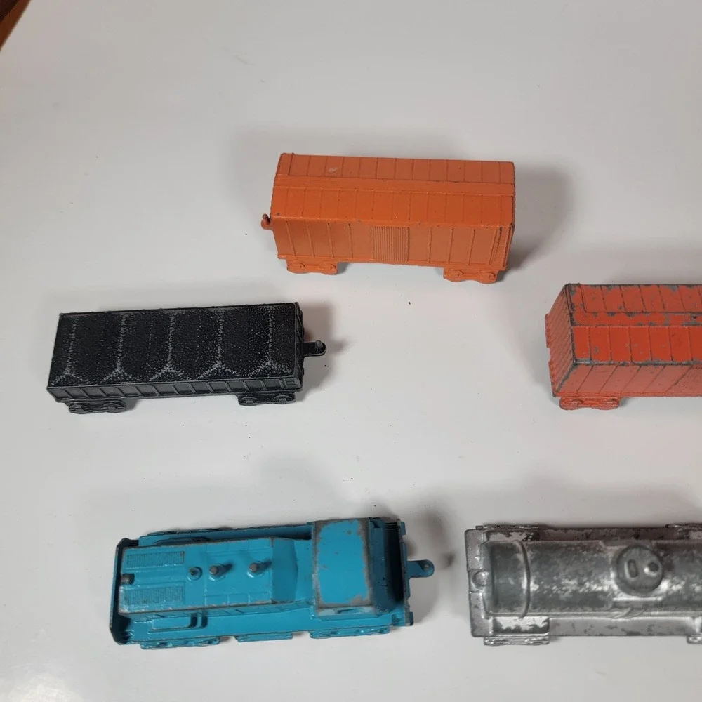VTG 1960's - Midgetoy Diecast Metal 5 Piece Train Set‎ - Rockford Illinois, USA